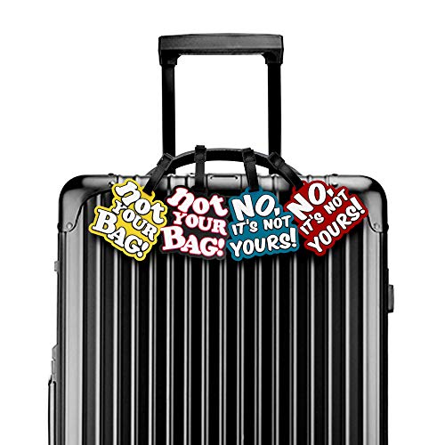 Finex Set of 4 It's NOT Your Bag Random Humor Travel Luggage Baggage Identification Labels ID Tag for Bag Suitcase Plane Cruise Ships with Adjustable Strap - Thumbnail 2