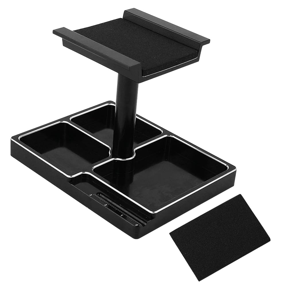 Photo 1 of RZXYLRC Metal Work Stand Repair Station Display Platform 360 Degree Rotation with Screws Holder for 1/18 1/24 RC Car TRX4M SCX24 AX24 FCX24