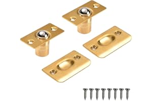Mousike Cabinet/Closet Door Ball Catch,Stainless Steel Adjustable Ball Catch Door Hardware (Gold-2Pack, Gold)