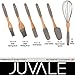 Juvale Baking Utensils Silicone Kitchen Set (6 Piece Set), Wood Handles