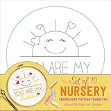 Nursery Embroidery Pattern Transfers (set of 10 hoop designs!) by 