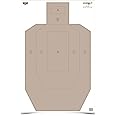 Birchwood Casey 23" x 35" Eze-Scorer IPSC Practice Shoot-Up Brilliant White Paper Targets for Indoor and Outdoor Use