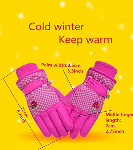 image for Ximkee Ice Skating Gloves for Kids Waterproof Winter Warm Ski Gloves S