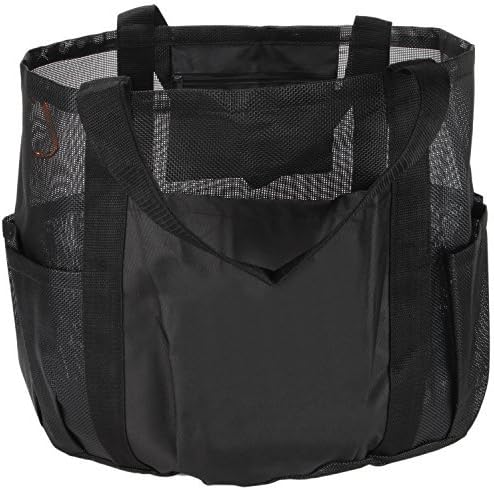 All Purpose Bag Tote w/Zipper Pocket & Carabiner- Use As A Beach Bag or Grocery Bag