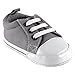 Luvable Friends Unisex Baby Crib Shoes, Gray Canvas, 12-18 Months
