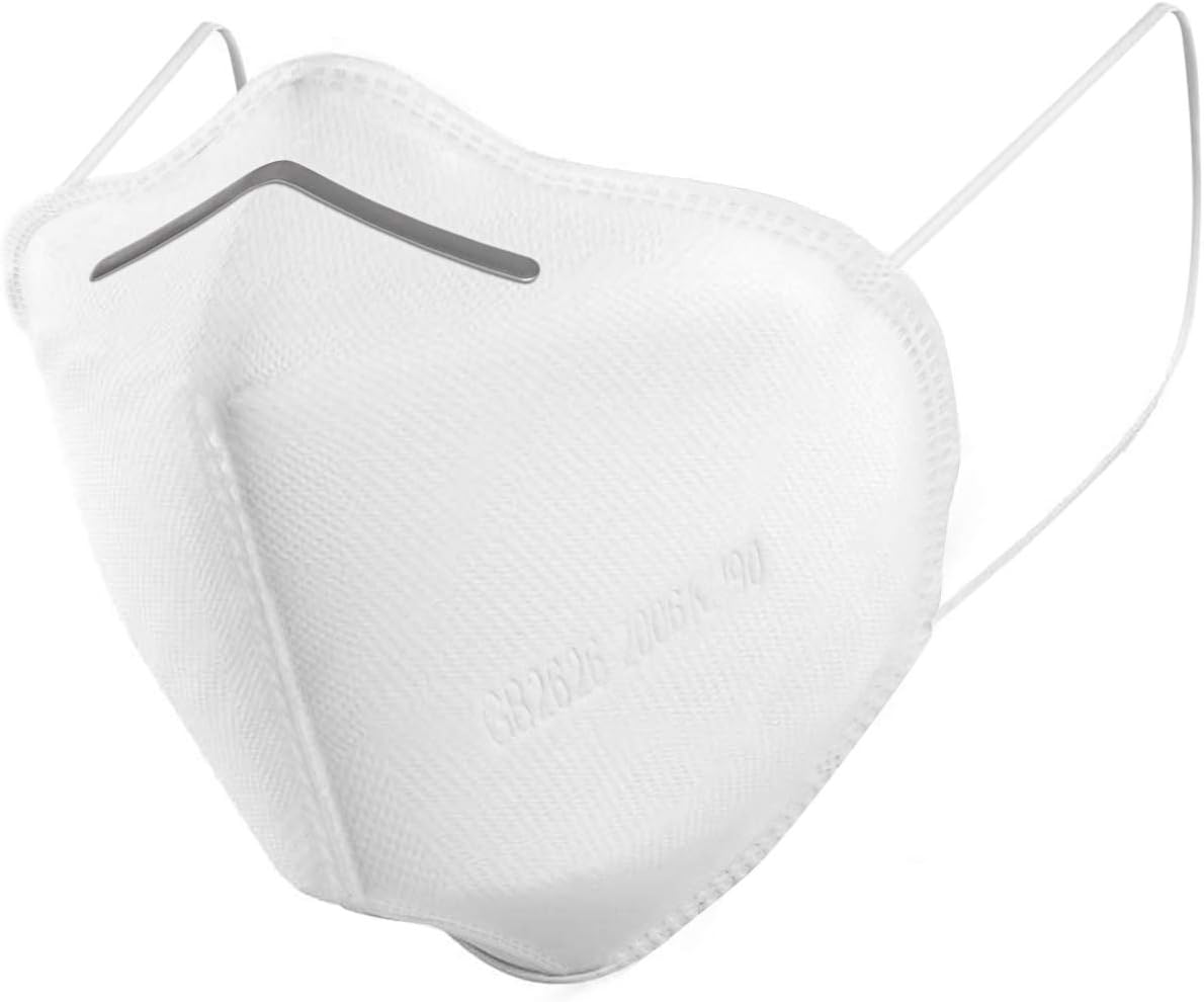 N90 grade mask, dustproof and anti-smog mask, foldable mask, suitable for outdoor, construction sites, etc.10pcs