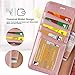 Arae Wallet Case for iPhone Xs Max PU Leather flip case Cover [Stand Feature] with Wrist Strap and [4-Slots] ID&Credit Cards Pocket for iPhone Xs Max 6.5 inch - Rose Gold