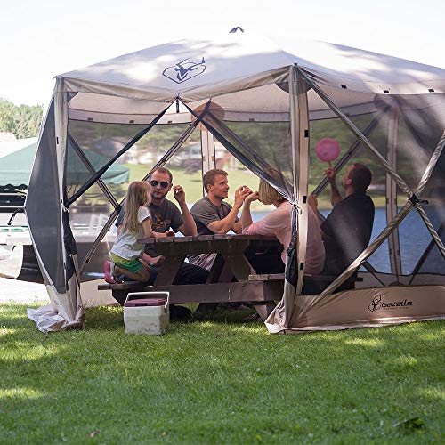 Gazelle G6 8 Person 6 Sided 124" x 124" Portable Canopy Gazebo Screen TentGazelle Wind Panel Accessory for Portable Canopy Gazebo Screen Tents, 3 Pack (2 Pack)
