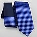 Coachella Ties Solid Color Knot Contrast Small Polka Dot Necktie Formal Tie 8.5cm (Navy/Royal Blue)