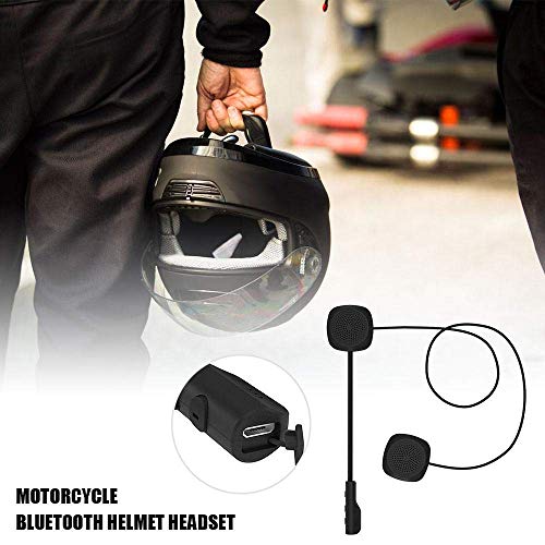 3T6B Motorcycle Helmet Bluetooth 5.0 Earphone Bicycle Wireless Headset Stereo Universal Headphone with Handsfree Microphone Safe Riding for Call Control Music Motorcycle Helmet Earphone - Thumbnail 2