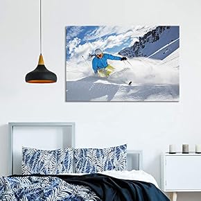 for Living Room Bedroom Home Artwork Paintings Snowboarding