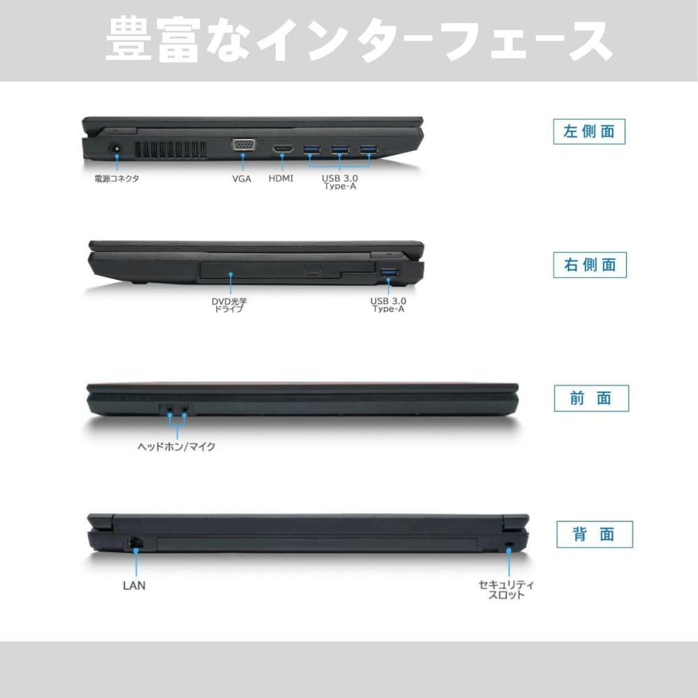 Fujitsu LifeBook A577 15.6-inch Laptop FHD (1920 x 1080), 7th Generation CPU Core i5-7200U @ 2.5 GHz/8GB Memory, SSD 256GB, DVD Optical Drive, WEB Camera, WIFI, HDMI, Win 11 & MS Office 2019 )