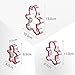 FASAKA 3pcs Gingerbread Man Cookie Cutters Set Gingerbread Boy Shape Mould with Red Environmental PVC