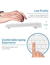 Macally Teclado con cable USB de 104 teclas con teclas de acceso directo de Apple y Combo de ratón óptico USB de 3 botones para Mac y Windows PC (MKEYECOMBO)