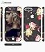 iPhone 7 Plus Case iPhone 8 Plus Case ADCOOG[Flowers] Three Layers Heavy Duty Shockproof Soft Silicone Anti-Scratch Anti-Fingerprint Hard PC Hybrid Protective Case for iPhone 7/8 Plus(Black+Flower2)