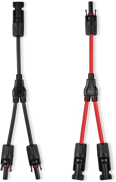 URAQT Solar Y-Splitter 1 to 2 Parallel Cable 30A IP67 1000V DC MMF+FFM
