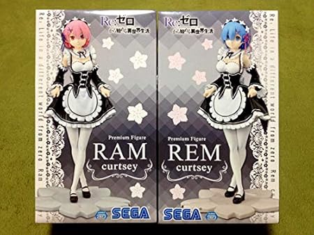 Amazon リゼロ Re ゼロから始める異世界生活 Pmフィギュア レム ラム Curtsey 2種セット フィギュア ドール 通販