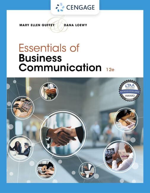 Essentials of Business Communication (MindTap Course List