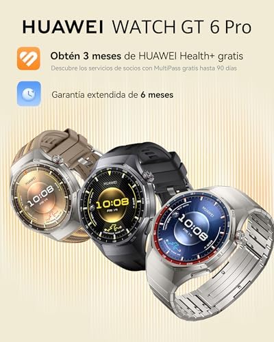 Watch GT 6 Pro 46mm GPS Smartwatch 1.47''AMOLED, Negro