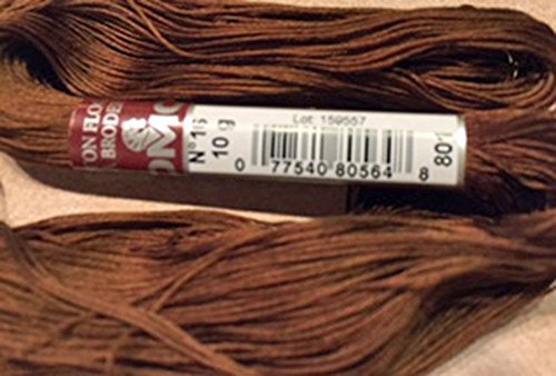 FLOCHE-DMC COTON FLOCHE A BRODER-COLOR -801-DARK BROWN-YOU WILL RECEIVE A FULL 10 GM HANK