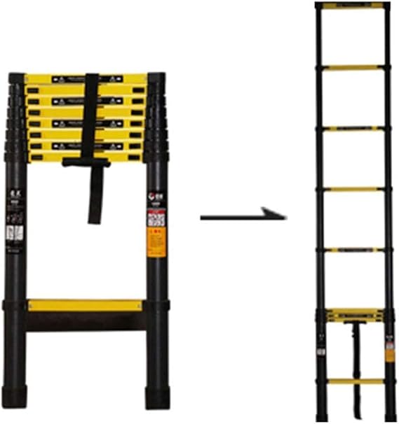 LADDER Telescopic Ladders,Black Aluminum Telescoping