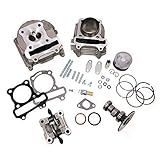 Complete Upgrade/Rebuild GY6 Cylinder Kit 100cc - 50mm piston, 70mm EGR Valves for 4-stroke 139QMB 139QMA