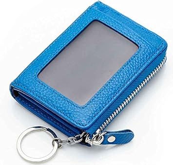 Amazon Co Jp パスケース 定期入れ キーリング付き マルチケース メンズ レディース 本革 ブルー 11 8 スポーツ アウトドア