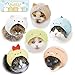 Kitan Club Cat Cap - Pet Hat Blind Box Includes 1 of 6 Cute Styles - Soft, Comfortable and Easy-to-Use Kitty Hood - Authentic Japanese Kawaii Design - Animal-Safe Materials (Sumikko Gurashi)
