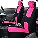FH GROUP FH-FB050114 Full Set Flat Cloth Car Seat Covers, Pink / Black - Fit Most Car, Truck, Suv, or Van