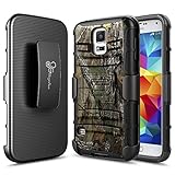 Samsung Galaxy S5 Active Case (G870), NageBee [Heavy Duty] Armor Shock Proof Dual Layer [Swivel Belt Clip] Holster with [Kickstand] Combo Rugged Case With [HD Screen Protector] -Camo