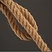 LEDMOMO Single Head Rope Pendant Light 3.3ft Vintage Thick Hemp Ceiling Lamp Pendant Hanging Lights for Home Restaurant Cafe Bar Country Style Decoration