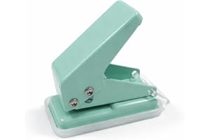Mini Portable Paper Hole Punch, 6mm, Pastel Colors, Single Hand Operation, Compact Design for DIY Notebooks and Office Docume