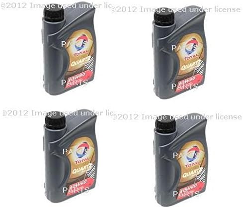 Set of 4 Engine Oil TOTAL QUARTZ RACING 1 Liter 182162 A3 A4 A4 Quattro A5 A8 Quattro 2012 2013