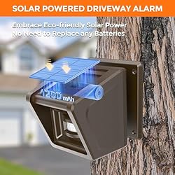 Driveway Alarm- 1/2 Mile Long Range Wireless Solar