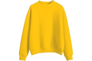 Sweatshirts for Women Long Sleeve Shirt Crewneck Fall Tops Casual Sweatshirts Loose Fit Tee Trendy Solid Color Clothes