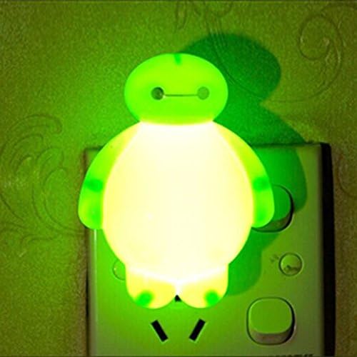 (Green) Night Light,Big Hero Baymax Vinyl Action Figure Cartoon Kids Color Changing Night light LED lamp for Children Baby Kids Room Bedroom (Green)