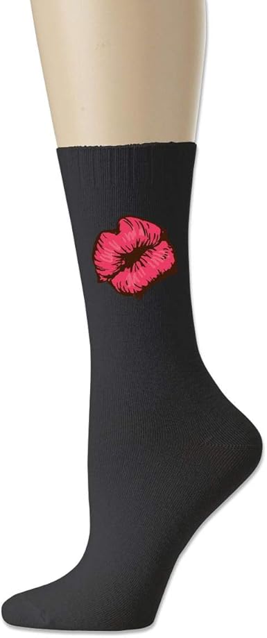 Lipstick Compression Socks For Women Casual Fashion Crew Socks