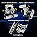 LED Light Bar Mounting Brackets, Rigidhrose 2pcs Universal Hood LED Work Light Bar Mount Bracket Clamp Holder for Jeep Truck Off Road Installed No Need Drilling