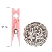 DECORA100 Pieces 1.25 Inch Mini Pink Clothespins for Baby Shower Party Game Favors