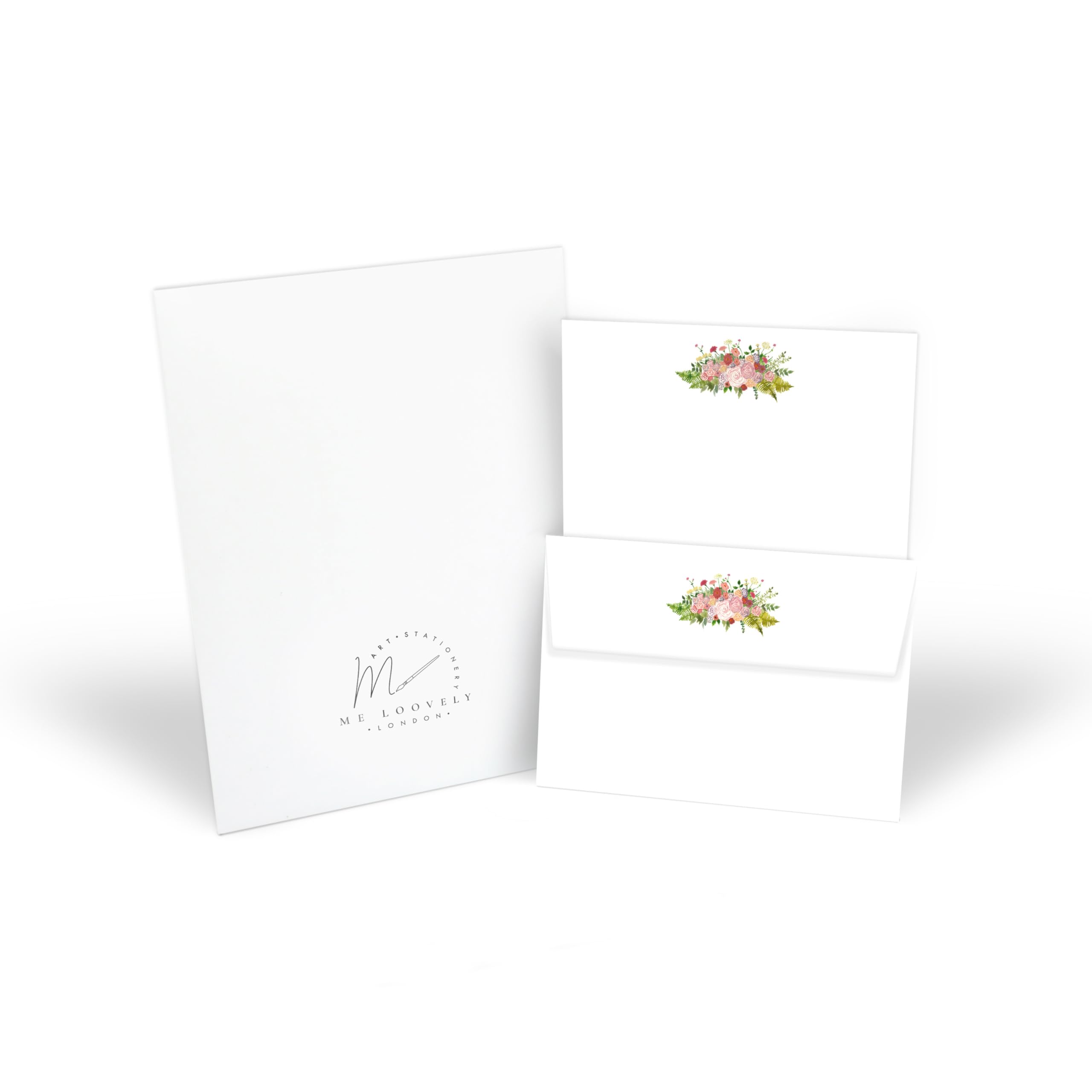 Me Loovely Bouquet Letter Writing Paper and Envelopes Set Stationery Letters Writing Supplies for School Home & Office | (Pack of 10 Letters and Envelopes with Gift Envelope)