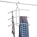 DOIOWN 6 Pack Pants Hangers S-Shape Stainless Steel Clothes Hangers Space Saving Hangers Closet Organizer for Pants Jeans Scarf(5 Layers,6Pcs) (3-Pieces)