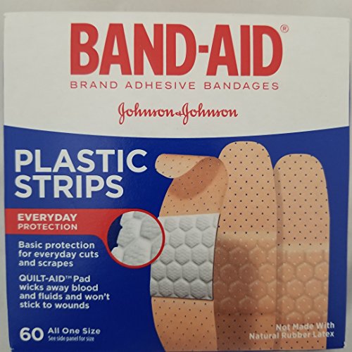 Band-Aid Plastic Strips Everyday Protection All One Size, 60 Count Each(Pack of 6)