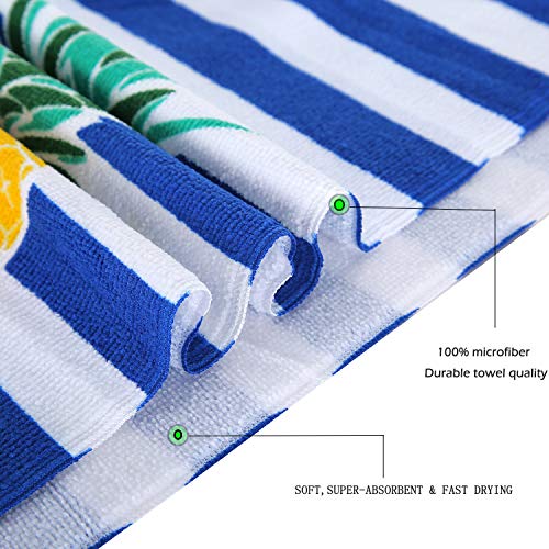 NovForth Microfiber Beach Towel -Large Beach Blanket Towel Ultra Soft Super Water Absorbent Multi-Purpose Beach Throw Travel Towel Oversized 30" x 60" - Thumbnail 4