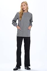 Natural Uniforms Warm Up Scrub Jacket-Gray-Medium