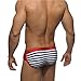 TULIPTREND Mens Sexy Bikini Swimwear Soft, Red/White/Blue, Medium