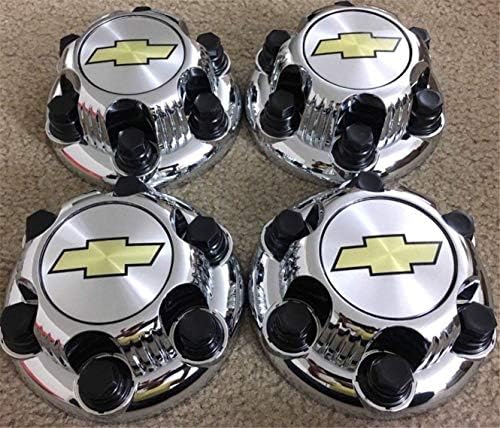 okokk90909o 4X Chrome Chevy Silverado 1500 Tahoe 6 Lug Hub Center Caps 16" 17" Steel Wheels