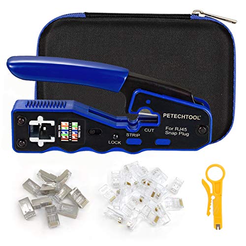 RJ45 Crimp Tool Pass Through Crimper Cat6 Cat5 Cat5e Crimping