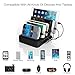 IMLEZON 5 Ports Charging Station for Apple Products and Android Devices Black USB Charging Station with 5 Short Cables