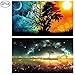 Standie 2 Pack 5D DIY Diamond Painting Set Full Round Drill Starry Cross Painting 5D Decorating Wall Stickers Decorating Cross Stitch Craft Painting Starry for Living Room ( 45 × 30 CM）