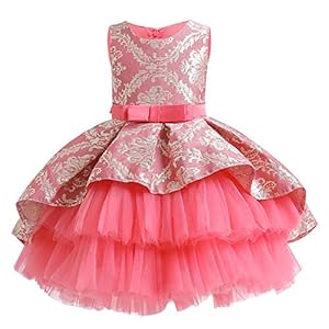 LZH Baby Meisjes Jurk Bloem Vintage Borduurwerk Prinses Elegante Jurk voor Bruiloft 1-8Years